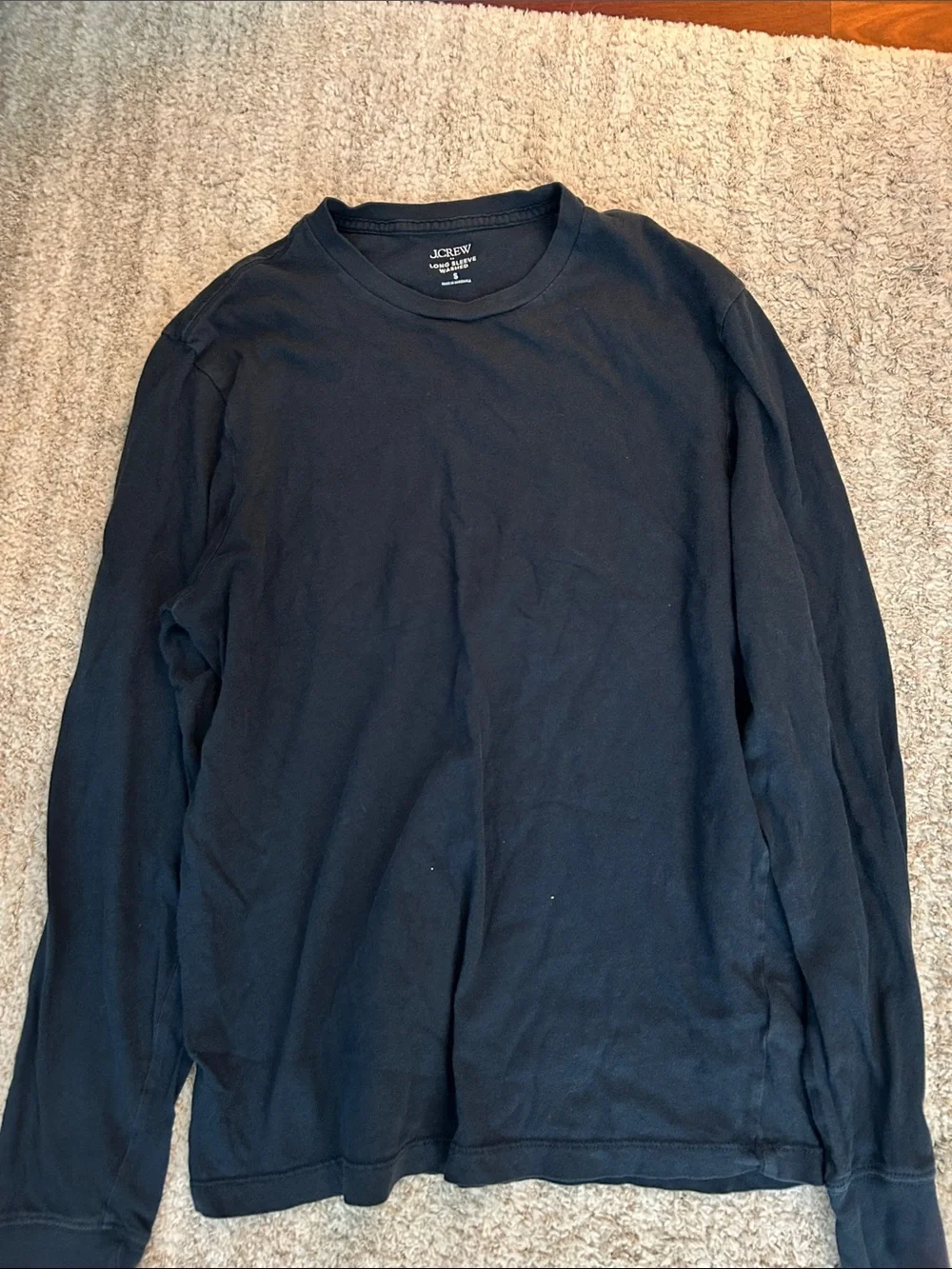 J. Crew Men’s Black Long-Sleeve Crewneck Tee